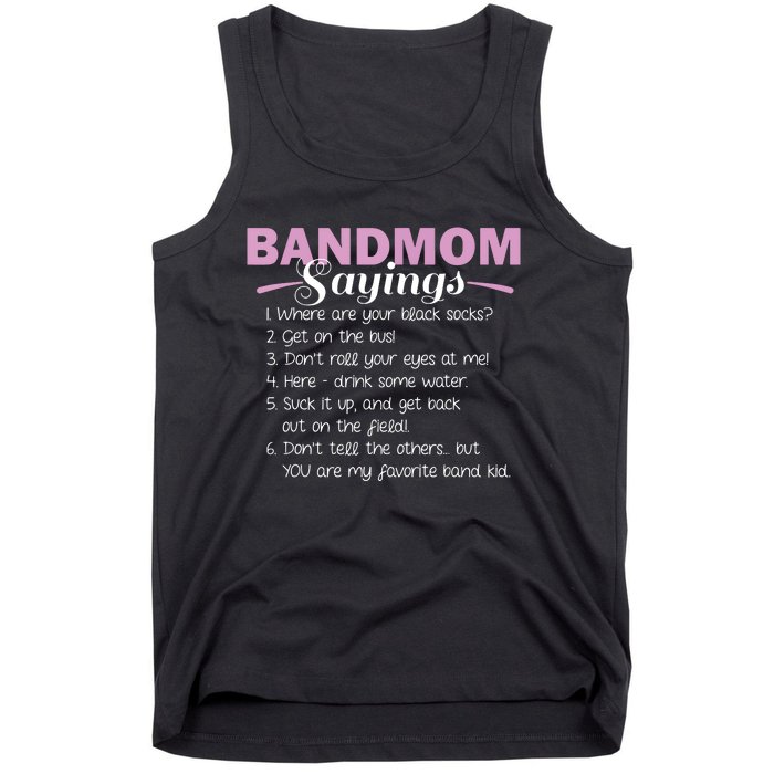 Funny Marching Band Music Fan Mom Music School Team Tank Top