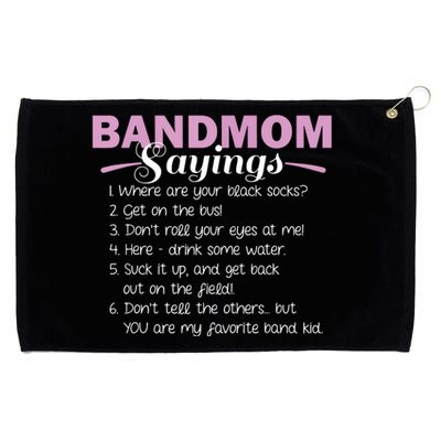 Funny Marching Band Music Fan Mom Music School Team Grommeted Golf Towel