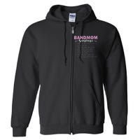 Funny Marching Band Music Fan Mom Music School Team Full Zip Hoodie