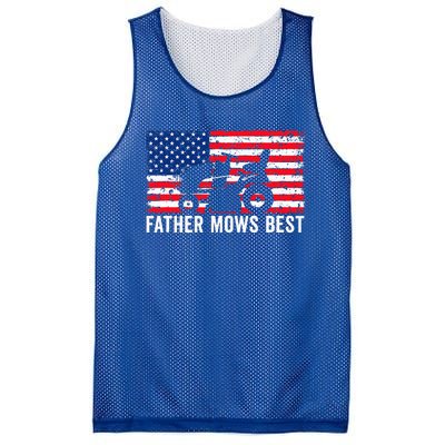 Father Mows Best Lawn Care Dad Mowing Patriotic Mesh Reversible Basketball Jersey Tank