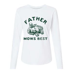 Father Mows Best Womens Cotton Relaxed Long Sleeve T-Shirt