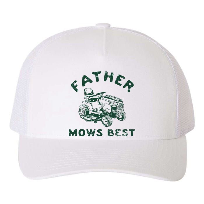 Father Mows Best Yupoong Adult 5-Panel Trucker Hat