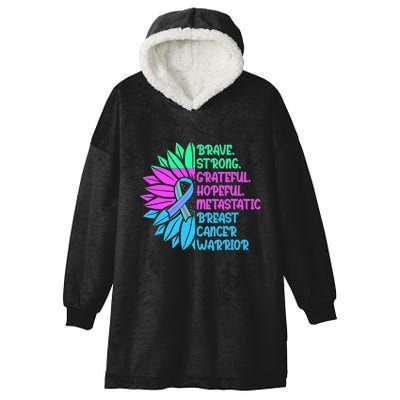 Funny Metastatic Breast Cancer Awareness Care Warrior Hooded Wearable Blanket