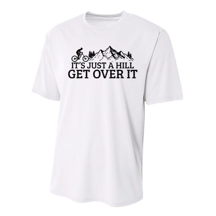 Funny Mountain Bike MTB Cycling Biking Biker Cyclist Gift Performance Sprint T-Shirt