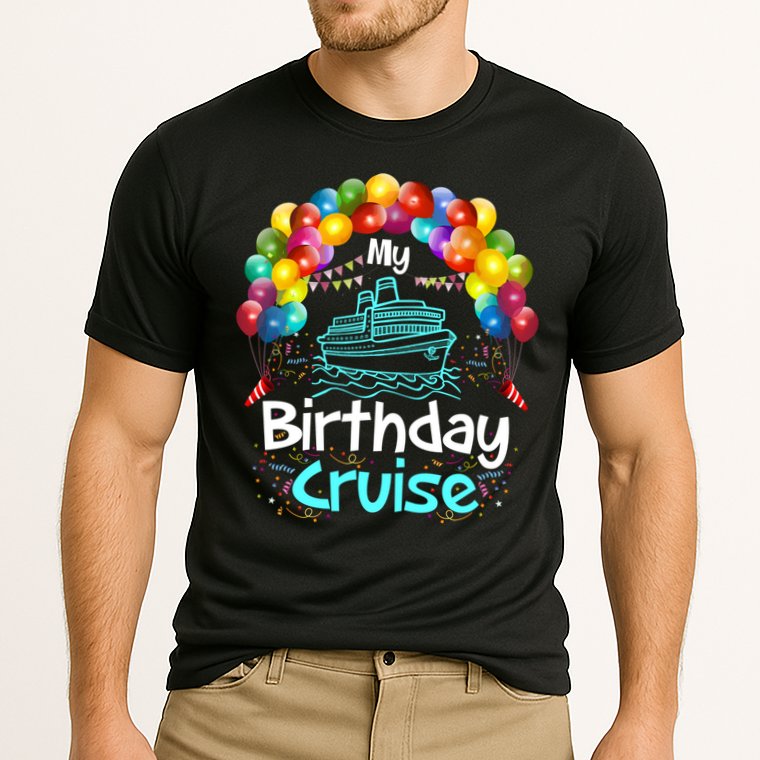 Festive My Birthday Cruise Ship Party And Gift Cooling Performance Crew T-Shirt