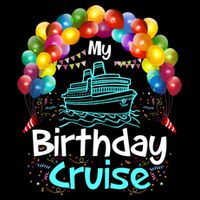 Festive My Birthday Cruise Ship Party And Gift Cooling Performance Crew T-Shirt