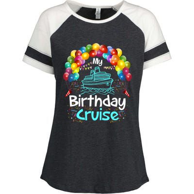 Festive My Birthday Cruise Ship Party And Gift Enza Ladies Jersey Colorblock Tee