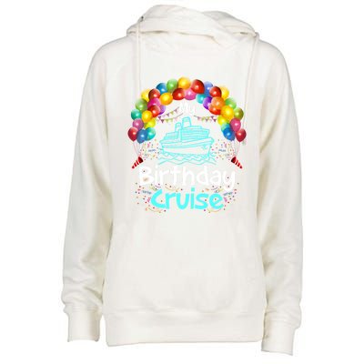 Festive My Birthday Cruise Ship Party And Gift Womens Funnel Neck Pullover Hood