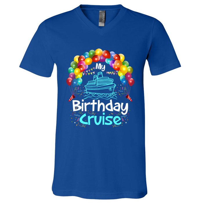 Festive My Birthday Cruise Ship Party And Gift V-Neck T-Shirt