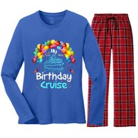 Festive My Birthday Cruise Ship Party And Gift Women's Long Sleeve Flannel Pajama Set 