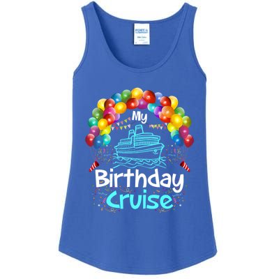 Festive My Birthday Cruise Ship Party And Gift Ladies Essential Tank