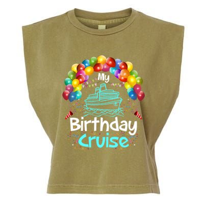 Festive My Birthday Cruise Ship Party And Gift Garment-Dyed Women's Muscle Tee