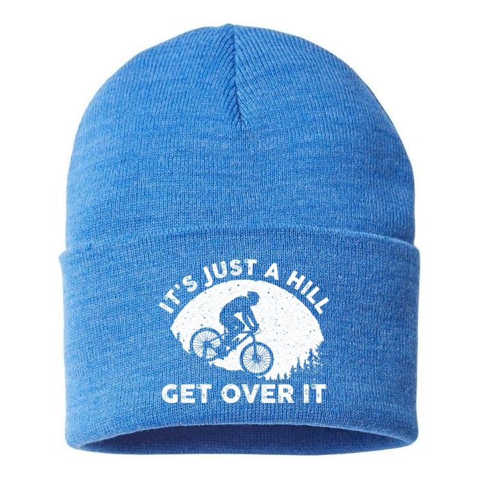 Funny Mountain Biking Design Trail Ride Lover Gift Sustainable Knit Beanie