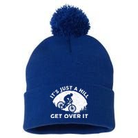 Funny Mountain Biking Design Trail Ride Lover Gift Pom Pom 12in Knit Beanie