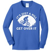 Funny Mountain Biking Design Trail Ride Lover Gift Kids Long Sleeve Shirt