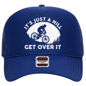 Funny Mountain Biking Design Trail Ride Lover Gift High Crown Mesh Back Trucker Hat