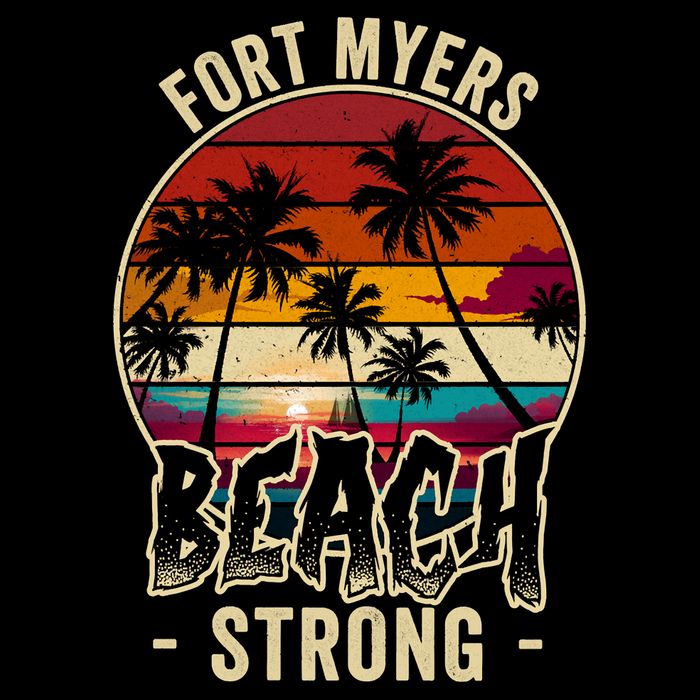 Fort Myers Beach Strong Community Strength Prayer Support 7-Panel Snapback Hat