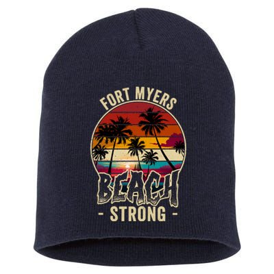 Fort Myers Beach Strong Community Strength Prayer Support Short Acrylic Beanie