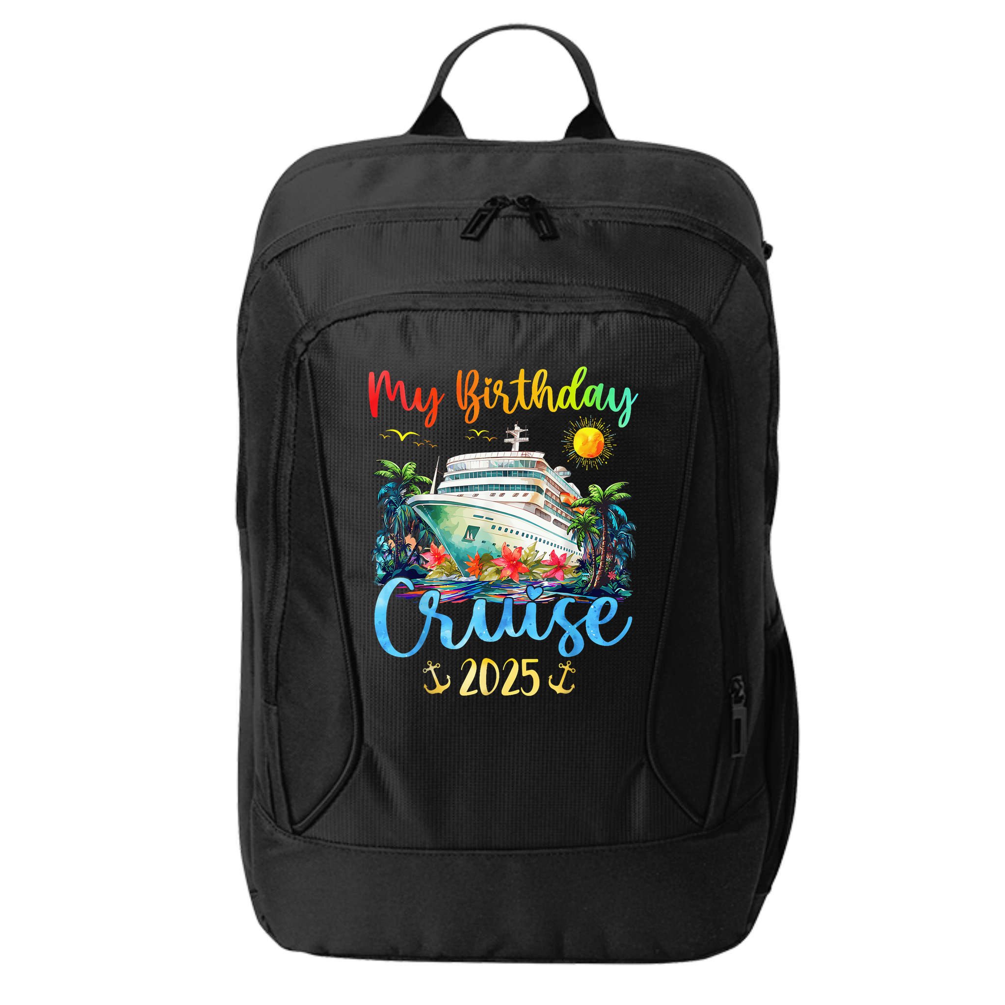 Festive My Birthday Cruise Ship Party 2025 City Backpack