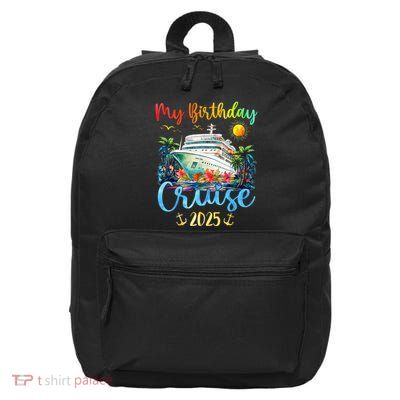Festive My Birthday Cruise Ship Party 2025 16 in Basic Backpack