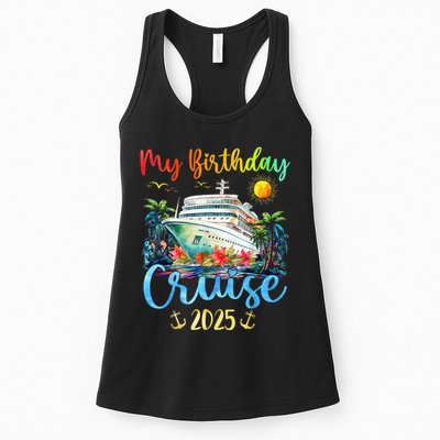 Festive My Birthday Cruise Ship Party 2025 Womens Tank Top