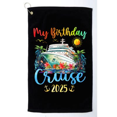 Festive My Birthday Cruise Ship Party 2025 Golf Towel