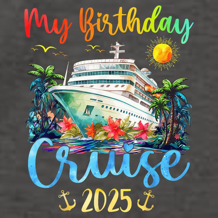 Festive My Birthday Cruise Ship Party 2025 Vector Backpack
