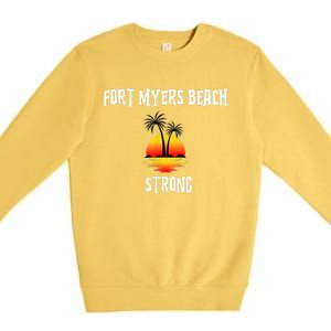 Fort Myers Beach Strong Community Strength Prayer Support Premium Crewneck Sweatshirt