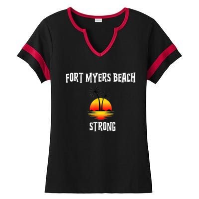 Fort Myers Beach Strong Community Strength Prayer Support Ladies Halftime Notch Neck Tee