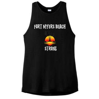 Fort Myers Beach Strong Community Strength Prayer Support Ladies PosiCharge Tri-Blend Wicking Tank