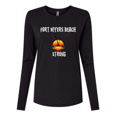 Fort Myers Beach Strong Community Strength Prayer Support Womens Cotton Relaxed Long Sleeve T-Shirt