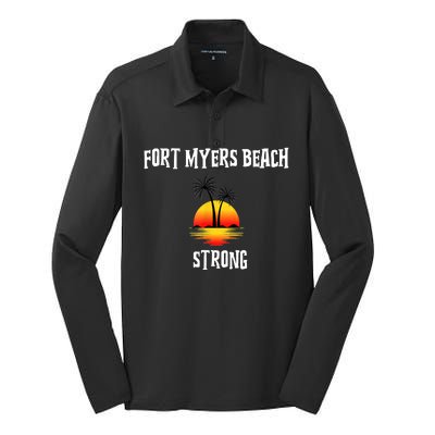 Fort Myers Beach Strong Community Strength Prayer Support Silk Touch Performance Long Sleeve Polo