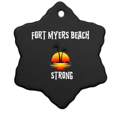 Fort Myers Beach Strong Community Strength Prayer Support Ceramic Star Ornament