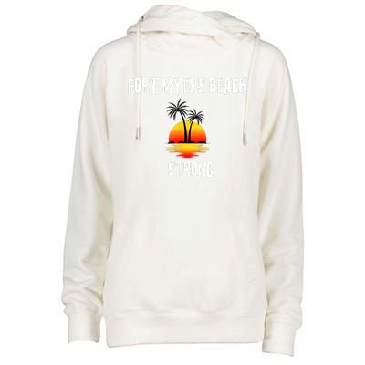 Fort Myers Beach Strong Community Strength Prayer Support Womens Funnel Neck Pullover Hood