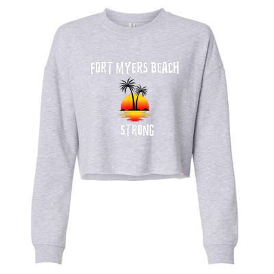 Fort Myers Beach Strong Community Strength Prayer Support Cropped Pullover Crew