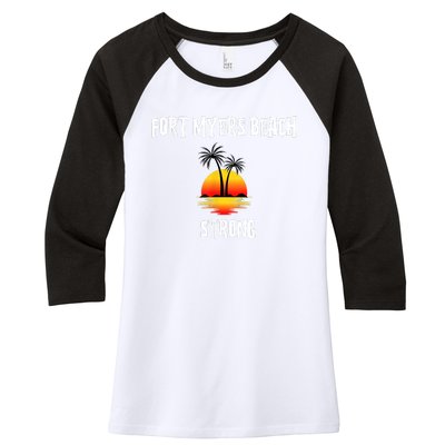 Fort Myers Beach Strong Community Strength Prayer Support Women's Tri-Blend 3/4-Sleeve Raglan Shirt