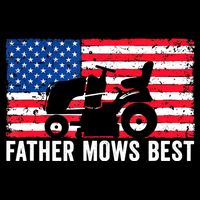 Father Mows Best Lawn Care Dad Mowing Patriotic FatherS Day 16 in Basic Backpack