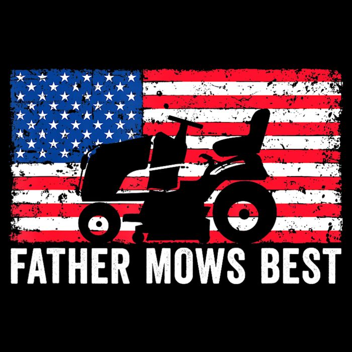 Father Mows Best Lawn Care Dad Mowing Patriotic FatherS Day 16 in Basic Backpack