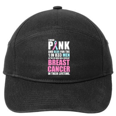Fundraiser Male Breast Cancer Awareness 7-Panel Snapback Hat