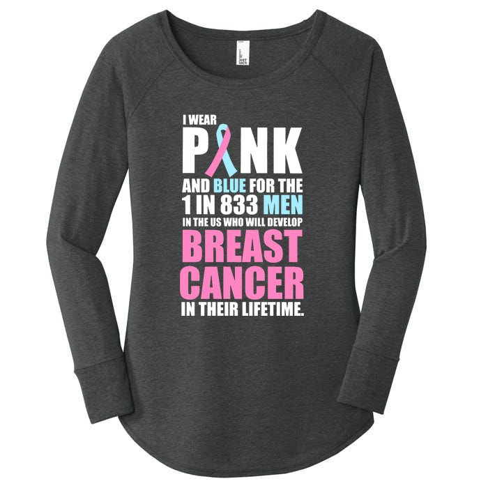 Fundraiser Male Breast Cancer Awareness Women's Perfect Tri Tunic Long Sleeve Shirt