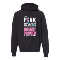 Fundraiser Male Breast Cancer Awareness Premium Hoodie