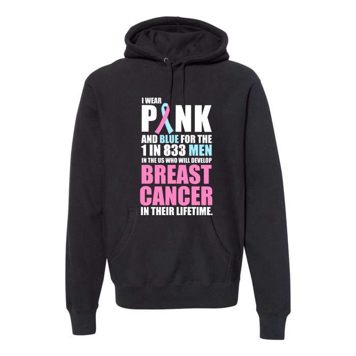 Fundraiser Male Breast Cancer Awareness Premium Hoodie