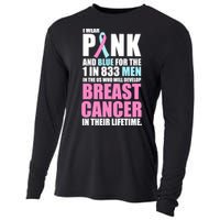 Fundraiser Male Breast Cancer Awareness Cooling Performance Long Sleeve Crew