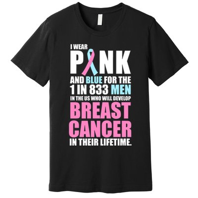 Fundraiser Male Breast Cancer Awareness Premium T-Shirt