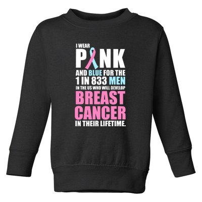 Fundraiser Male Breast Cancer Awareness Toddler Sweatshirt