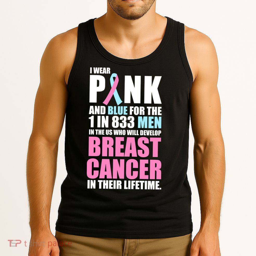 Fundraiser Male Breast Cancer Awareness Tank Top