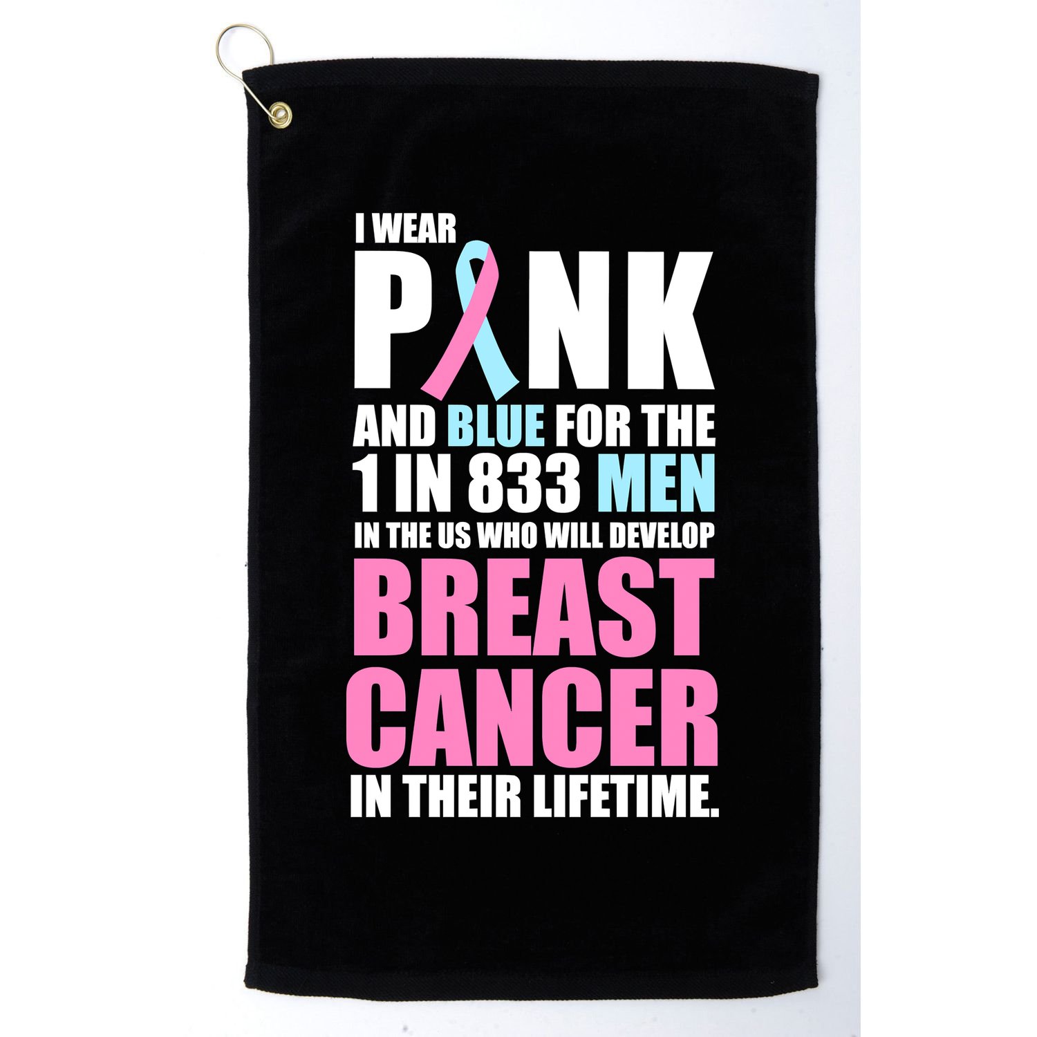 Fundraiser Male Breast Cancer Awareness Golf Towel