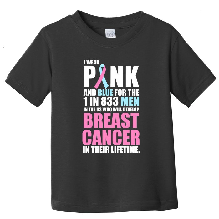 Fundraiser Male Breast Cancer Awareness Toddler T-Shirt