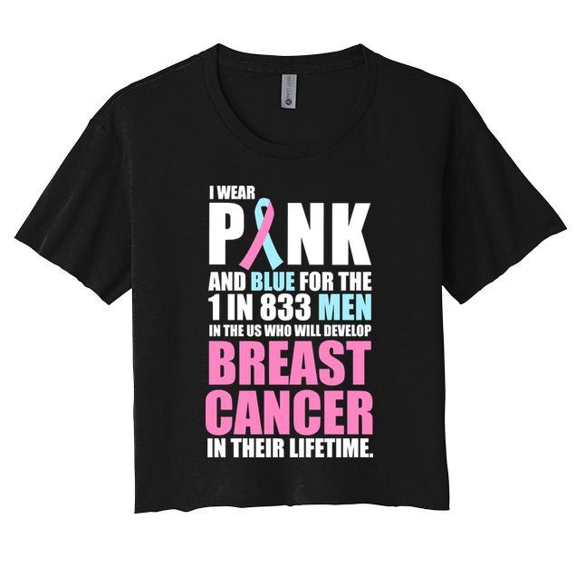Fundraiser Male Breast Cancer Awareness Crop Top