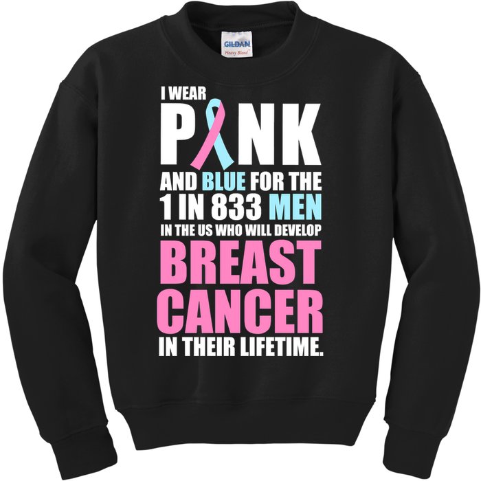 Fundraiser Male Breast Cancer Awareness Kids Sweatshirt